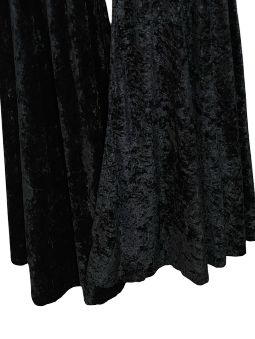 Vintage Black Crushed Velvet Opera Cape Goth Victorian Vampire Witch Cloak - Picture 7 of 10